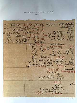 Image 16 of 27 for Facsimilé of the Rhind mathematical papyrus[newline]M0265b-16.jpg